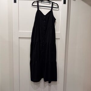 Black Button-Down Sundress